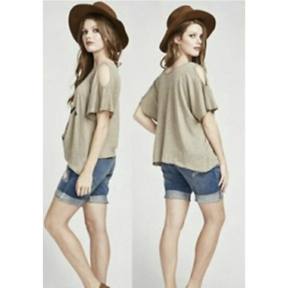 Wildfox 'Sworn To None Loyal To Fun' Eagle Graphic Cold Shoulder Blouse
